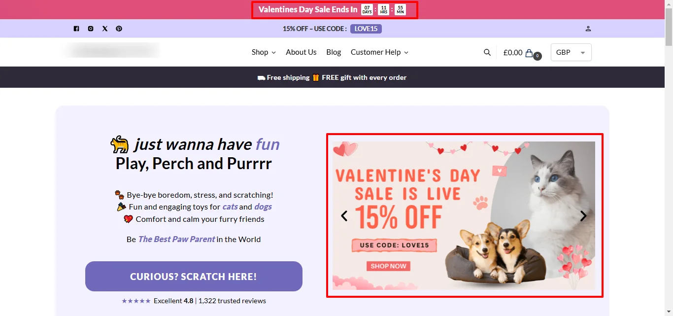 V day discount theme pawkitty